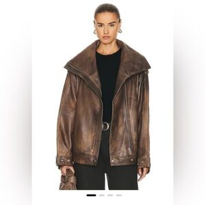 Remain Birger Christensen oversized leather jacket
